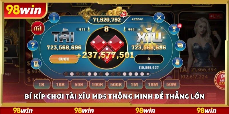 Bí kíp chơi Tài Xỉu MD5 thông minh để thắng lớn