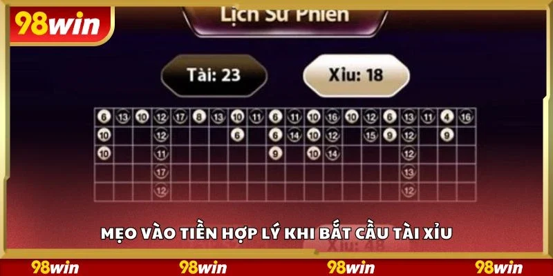 Mẹo vào tiền hợp lý khi bắt cầu tài xỉu